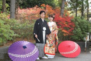 紅葉の西宮・廣田神社の結婚式