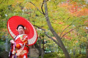 紅葉の京都で前撮り